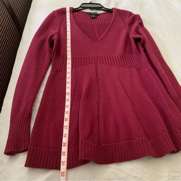 Calvin Klein.  Sweater. Red. V neck. Large. Soft. Warm. - Picture 6 of 11